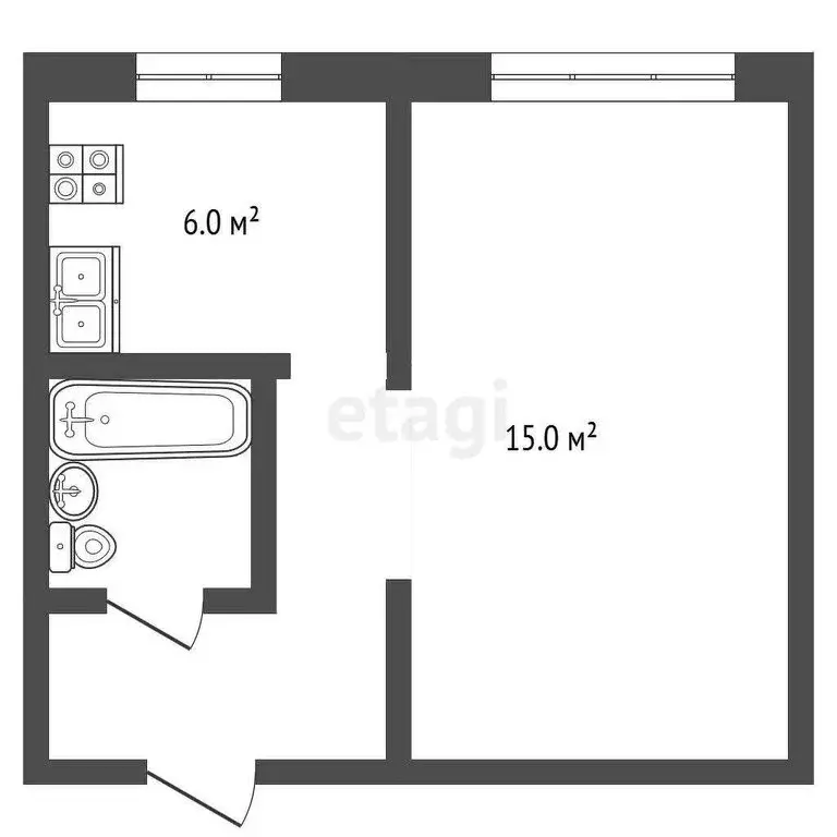 1-комнатная квартира: Рыбинск, Солнечная улица, 11 (31 м) - Фото 1