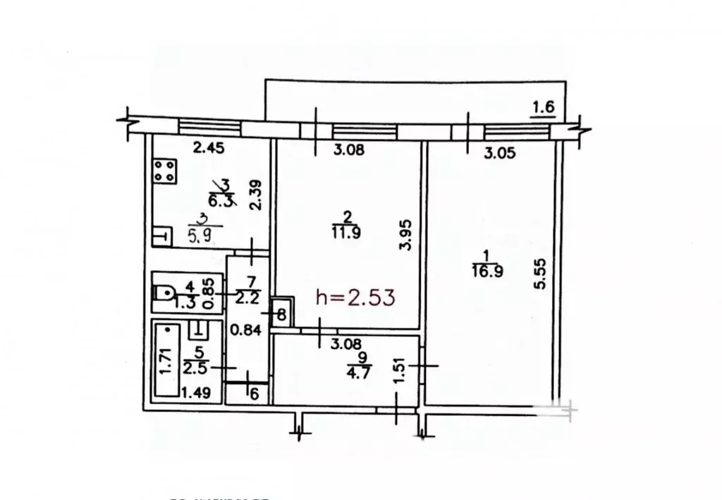 2-к кв. Кировская область, Киров Радужный мкр, ул. Мира, 3А (46.0 м) - Фото 0