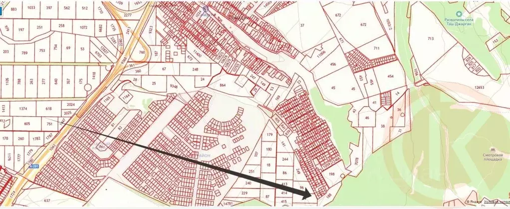 Участок в Крым, Симферопольский район, Чистенское с/пос, Вымпел ... - Фото 1