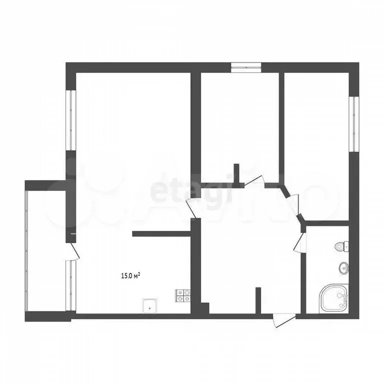 3-к. квартира, 91,7 м, 6/10 эт. - Фото 0