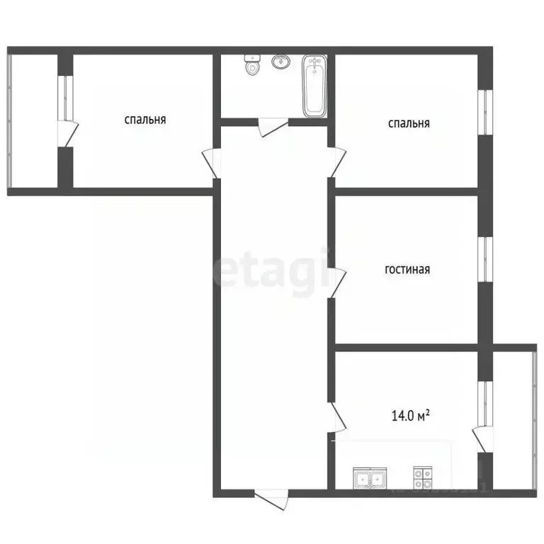 3-к кв. Ростовская область, Батайск ул. Северный Массив, 11 (82.0 м) - Фото 2