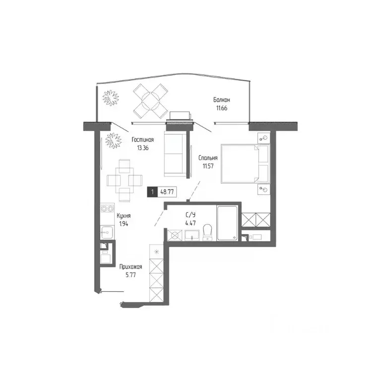 2-к кв. Крым, Алушта Профессорский Уголок мкр, Крымская Резиденция ... - Фото 1
