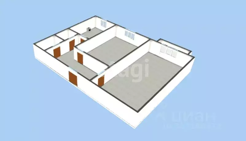 2-к кв. Белгородская область, Губкин ул. Королева, 4 (53.7 м) - Фото 2