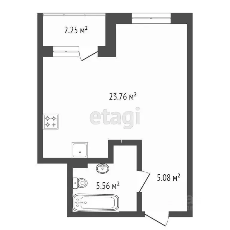 Студия Тюменская область, Тюмень ул. Вице-адмирала Воронцова, 1 (34.2 ... - Фото 2