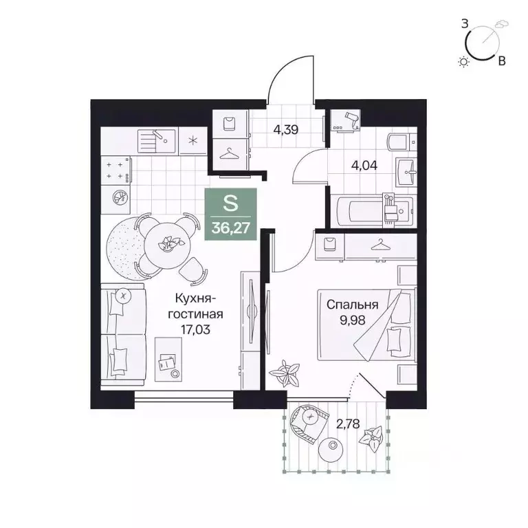 1-к кв. Волгоградская область, Волгоград просп. Имени В.И. Ленина, 59Г ... - Фото 1