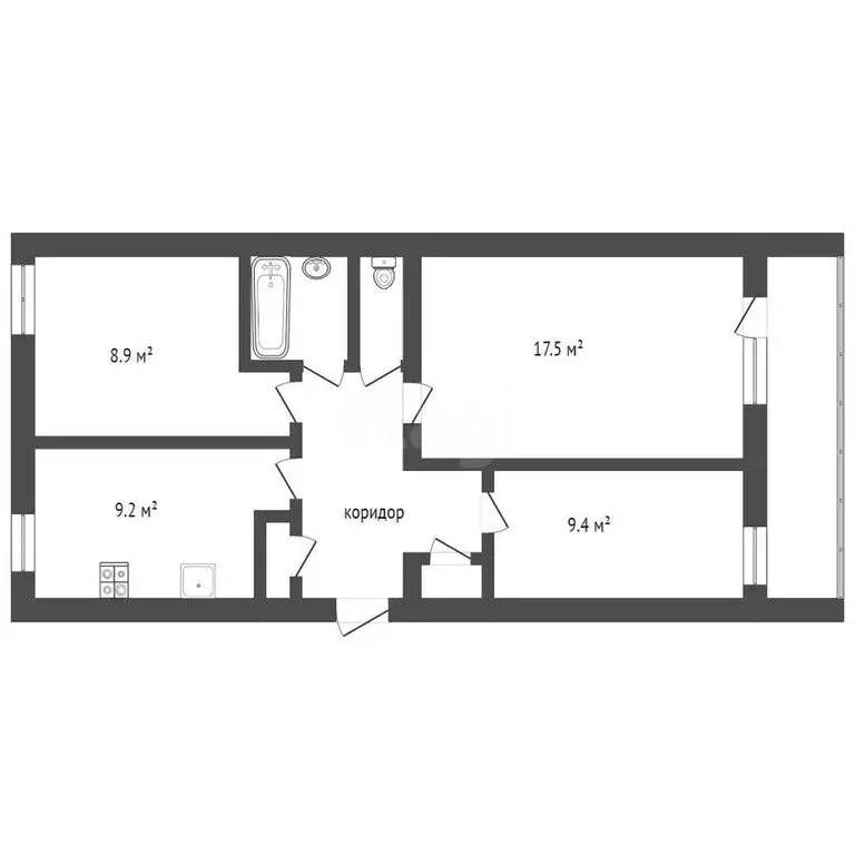 3-комнатная квартира: Нижний Тагил, улица Щорса, 20 (57.2 м) - Фото 1