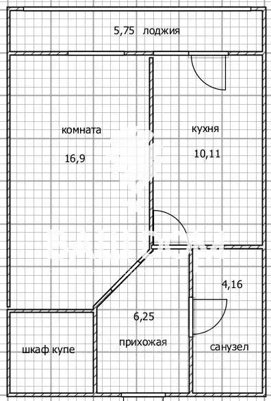 1-к кв. Брянская область, Брянск Бежицкая ул., 1к10 (42.5 м) - Фото 1