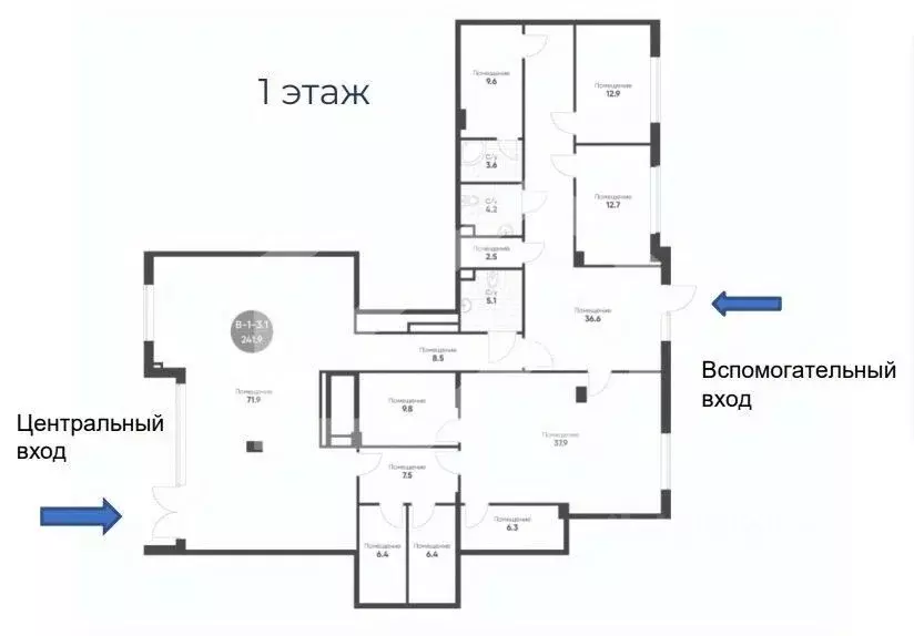 Торговая площадь в Москва ул. Петра Кончаловского, 7к4 (279 м) - Фото 2