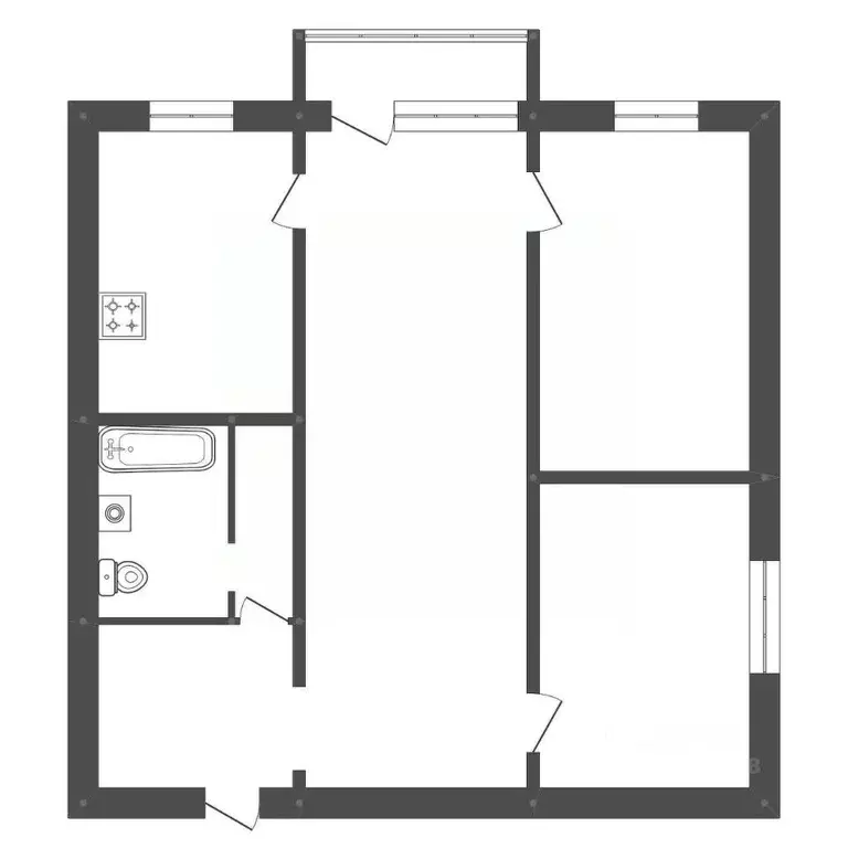 3-к кв. Амурская область, Белогорск ш. Никольское, 63А (48.6 м) - Фото 0