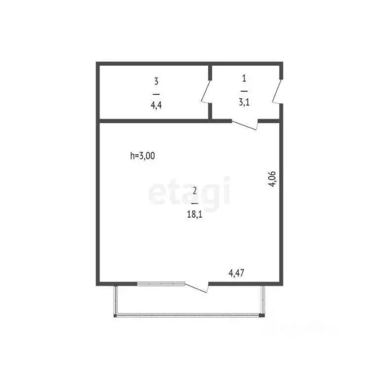 1-к кв. Севастополь ул. Вакуленчука, 53/8 (30.0 м) - Фото 1
