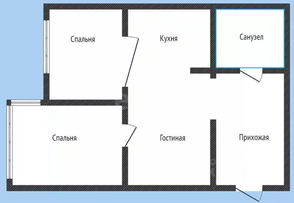 2-к кв. Приморский край, Владивосток ул. 2-я Линейная, 19В (51.7 м) - Фото 1