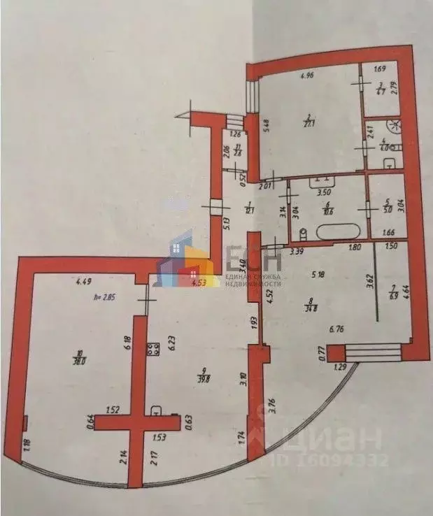3-к кв. Тульская область, Тула ул. Белкина, 4А (185.6 м) - Фото 1