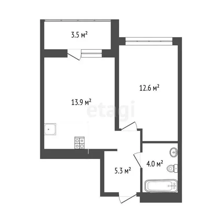 1-комнатная квартира: Тюмень, улица Разведчика Кузнецова, 16 (39.2 м) - Фото 0
