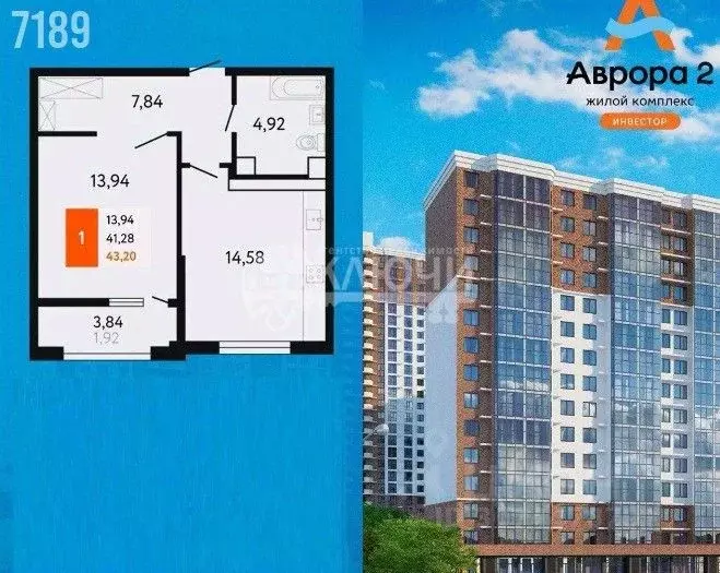 1-к кв. Краснодарский край, Новороссийск Мысхакское ш., 59Д (43.2 м) - Фото 1