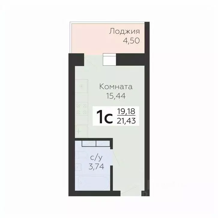 1-к кв. Орловская область, Орел ул. Панчука, 83Б (21.43 м) - Фото 0