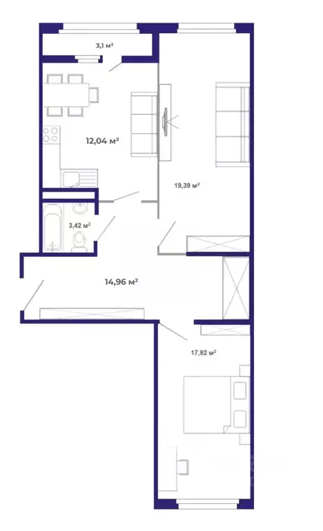 2-к кв. Иркутская область, Иркутский муниципальный округ, Маркова рп, ... - Фото 1
