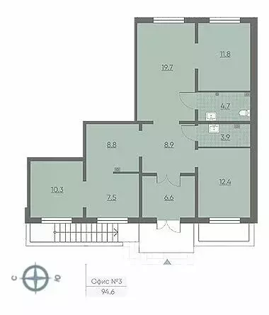 Офис (94.6 м) - Фото 1
