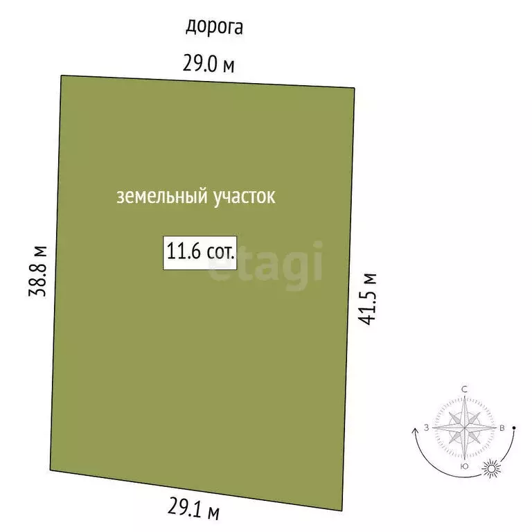 Участок в Тюменский район, село Кулига, микрорайон Кулига-2 (11.6 м) - Фото 0