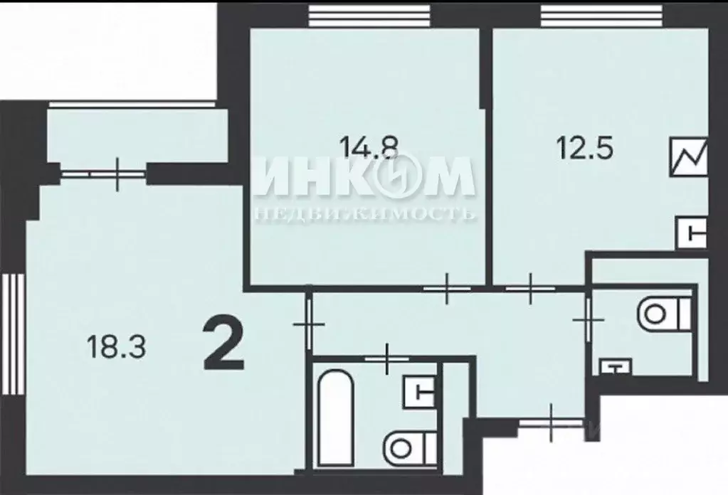 2-к кв. Москва ул. Юных Ленинцев, 42 (57.2 м) - Фото 2