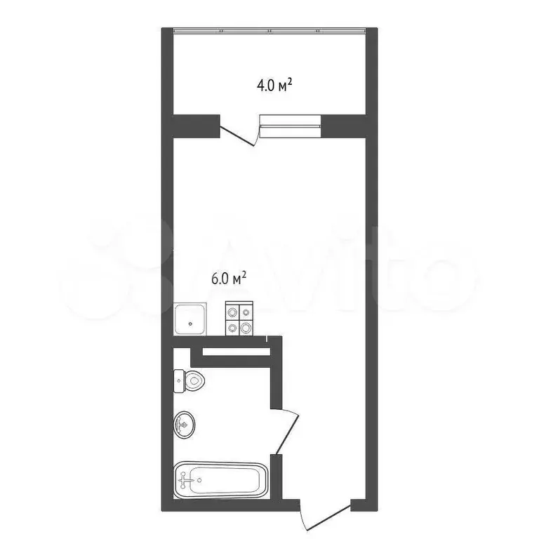 Квартира-студия, 18,8 м, 15/15 эт. - Фото 1