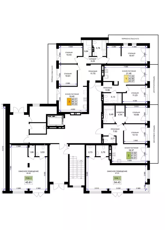 3-к кв. Калининградская область, Гурьевск Включи жилой комплекс (95.05 ... - Фото 2