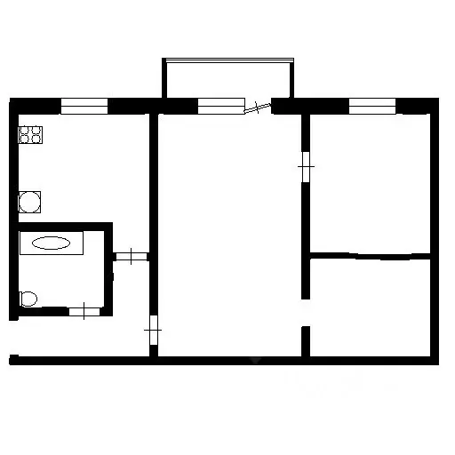 3-к кв. Брянская область, Брянск ул. Пушкина, 48 (45.2 м) - Фото 1
