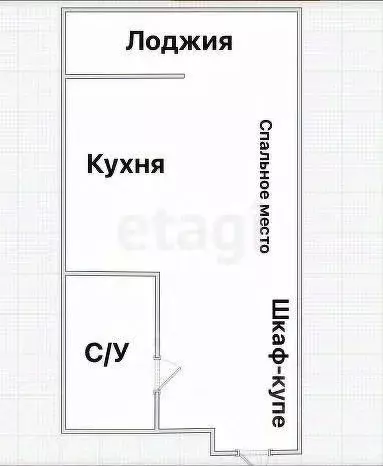 Студия Приморский край, Владивосток ул. Анны Щетининой, 12 (27.7 м) - Фото 1