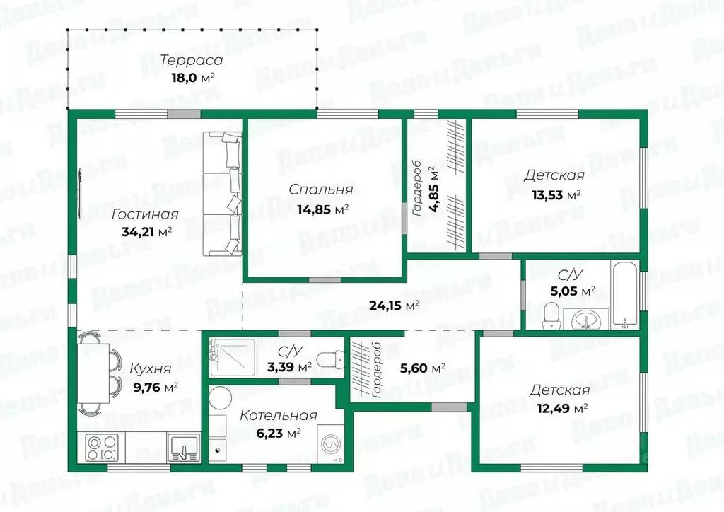 Дом в Кировская область, Киров городской округ, д. Гуси 121 (113 м) - Фото 1