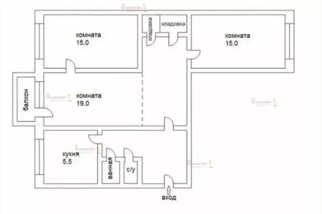 3-комнатная квартира: Верхняя Пышма, улица Огнеупорщиков, 12 (61 м) - Фото 0