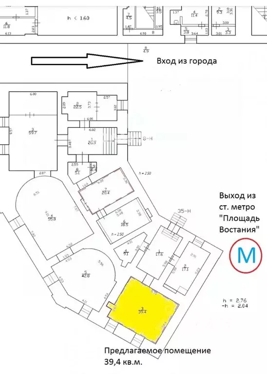 Офис в Санкт-Петербург Невский просп., 85 (39 м) - Фото 2