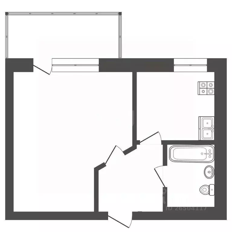 1-к кв. Севастополь просп. Победы, 23 (22.2 м) - Фото 2