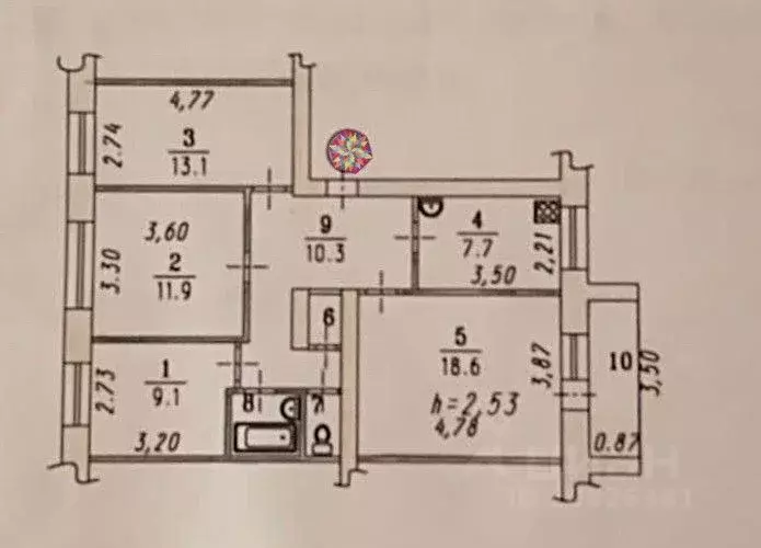 4-к кв. Омская область, Омск Городок Нефтяников мкр, ул. 2-я ... - Фото 1