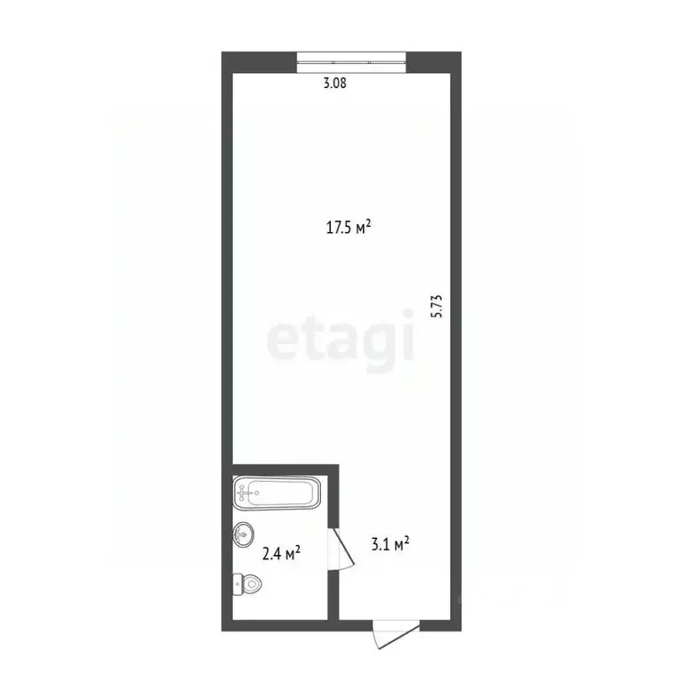 Студия Кемеровская область, Кемерово бул. Строителей, 56 (21.6 м) - Фото 1
