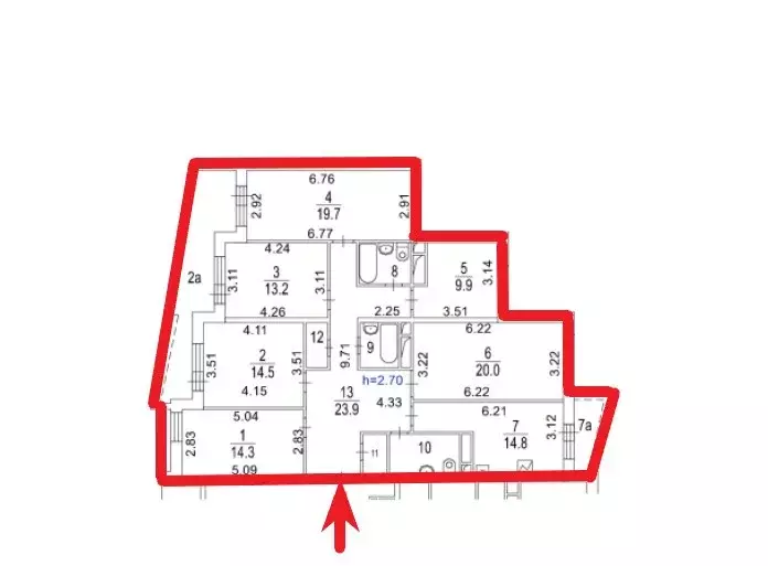 Продаётся 4-к квартира, 145.8 м - Фото 1