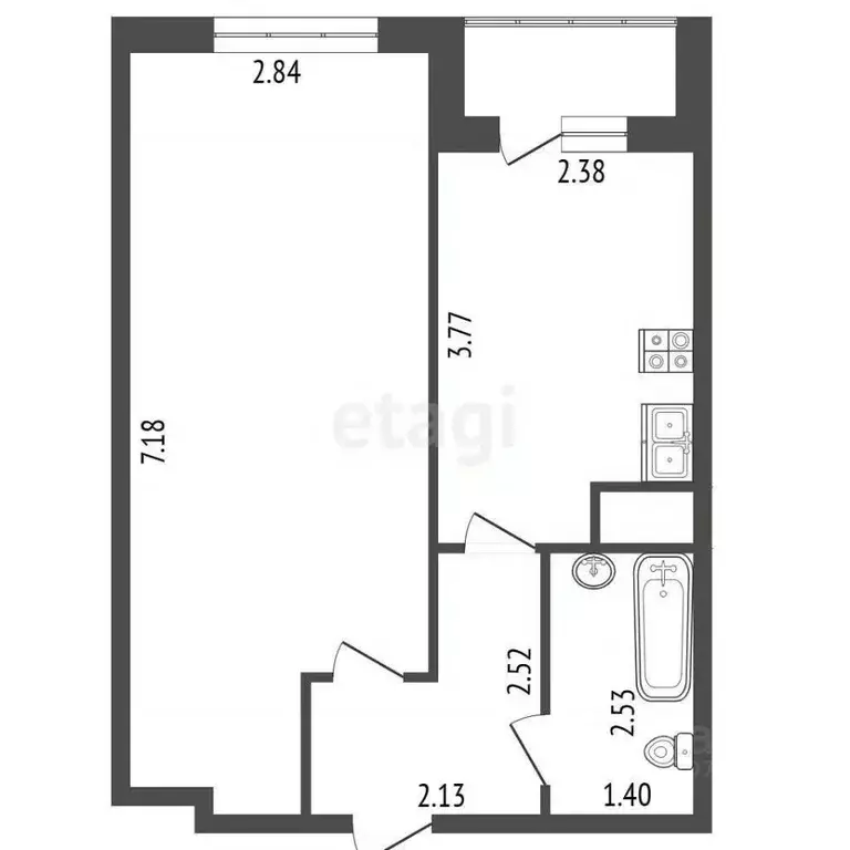 1-к кв. Ленинградская область, Никольское Тосненский район, ... - Фото 2