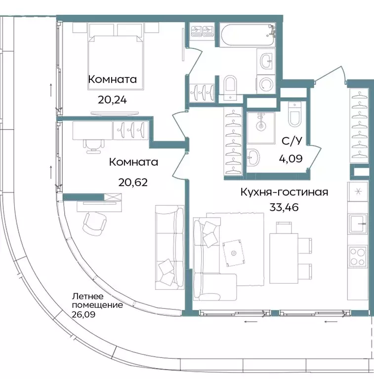 3-комнатная квартира: Республика Крым, Саки (104.5 м) - Фото 1
