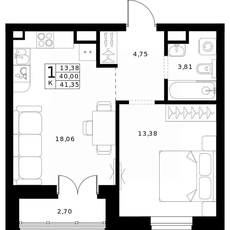 1-к кв. Нижегородская область, Нижний Новгород Ленгородок мкр, Мед ... - Фото 1