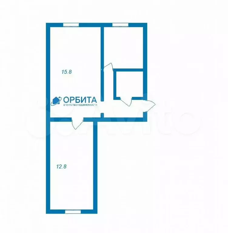 2-к. квартира, 41,8 м, 4/5 эт. - Фото 0