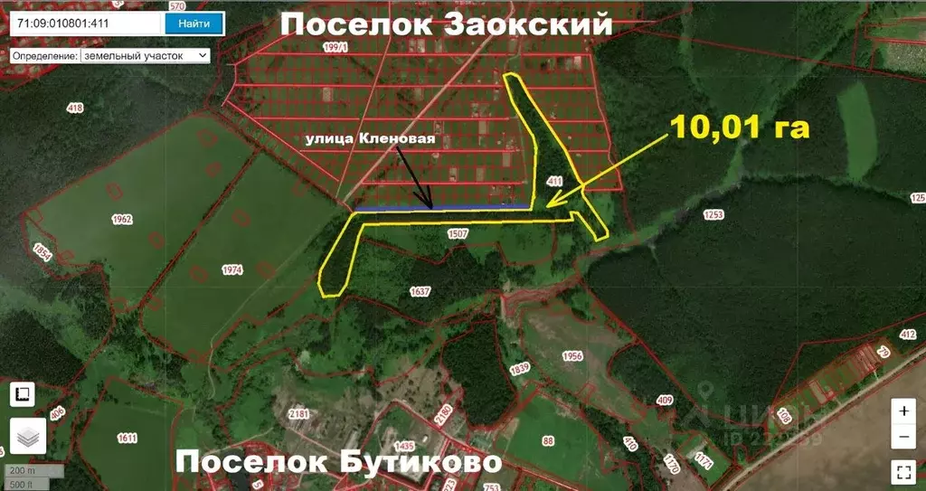 Участок в Тульская область, Заокский район, Заокский рп ул. Кленовая ... - Фото 0