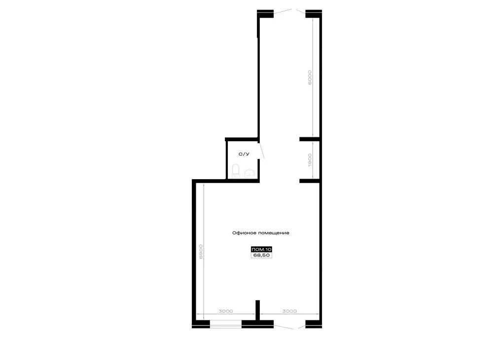 Помещение свободного назначения (69.6 м) - Фото 2