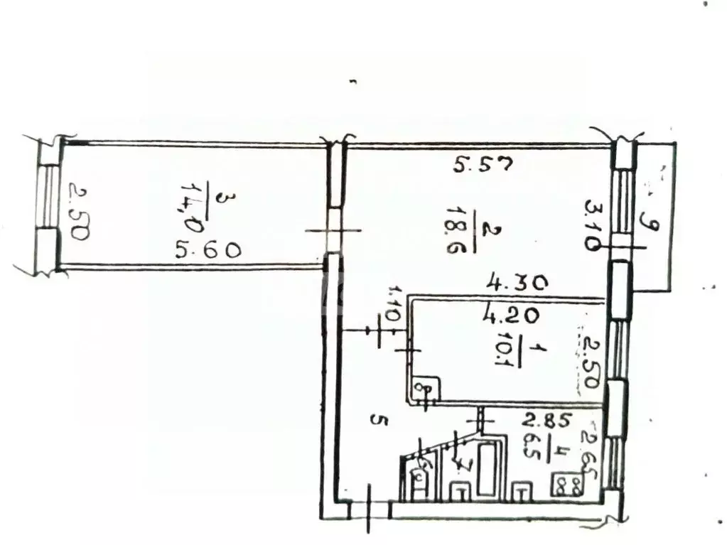 3-к кв. Воронежская область, Воронеж ул. Хользунова, 23А (60.0 м) - Фото 2