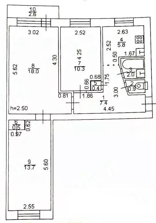3-к кв. Тверская область, Тверь ул. Бобкова, 26к6 (61.7 м) - Фото 2