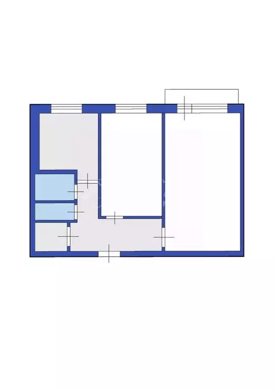 2-к кв. Кемеровская область, Междуреченск ул. Ермака, 2 (46.1 м) - Фото 2