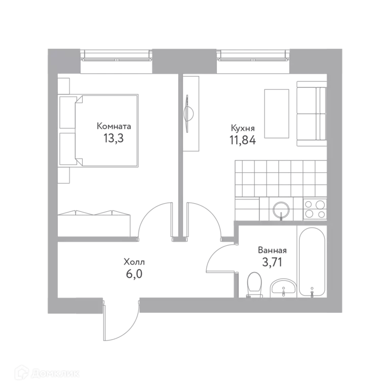 Продаётся 1-к квартира, 34.8 м - Фото 0