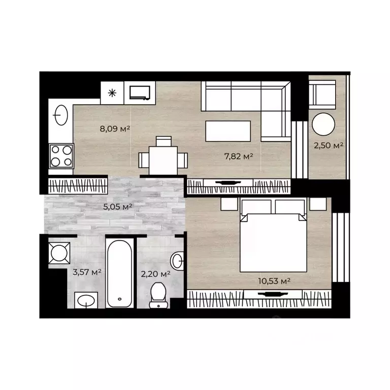 2-к кв. Ярославская область, Ярославль Аэропарк жилой комплекс (38.51 ... - Фото 0