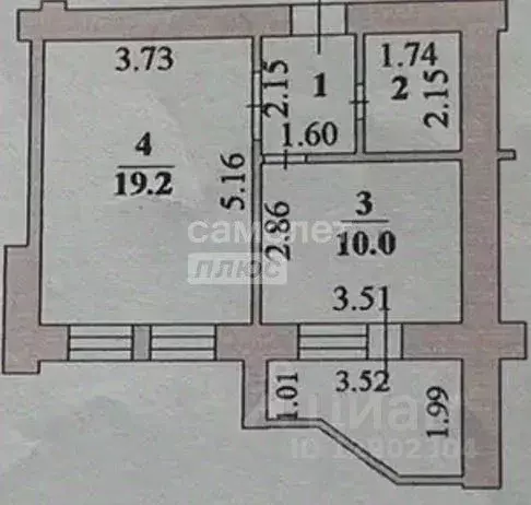 1-к кв. Липецкая область, Липецк ул. П.И. Смородина, 9А (40.0 м) - Фото 2