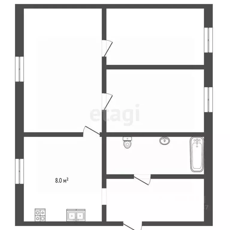 3-к кв. Тамбовская область, Мичуринск Украинская ул., 39 (43.8 м) - Фото 2