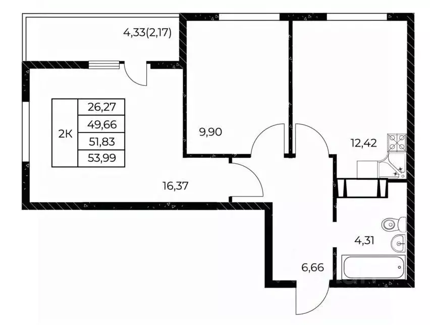 2-к кв. Ростовская область, Ростов-на-Дону Звезда Столицы 2 жилой ... - Фото 1