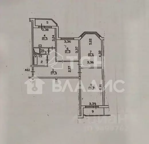 3-к кв. Московская область, Химки Молодежная ул., 70 (79.9 м) - Фото 2