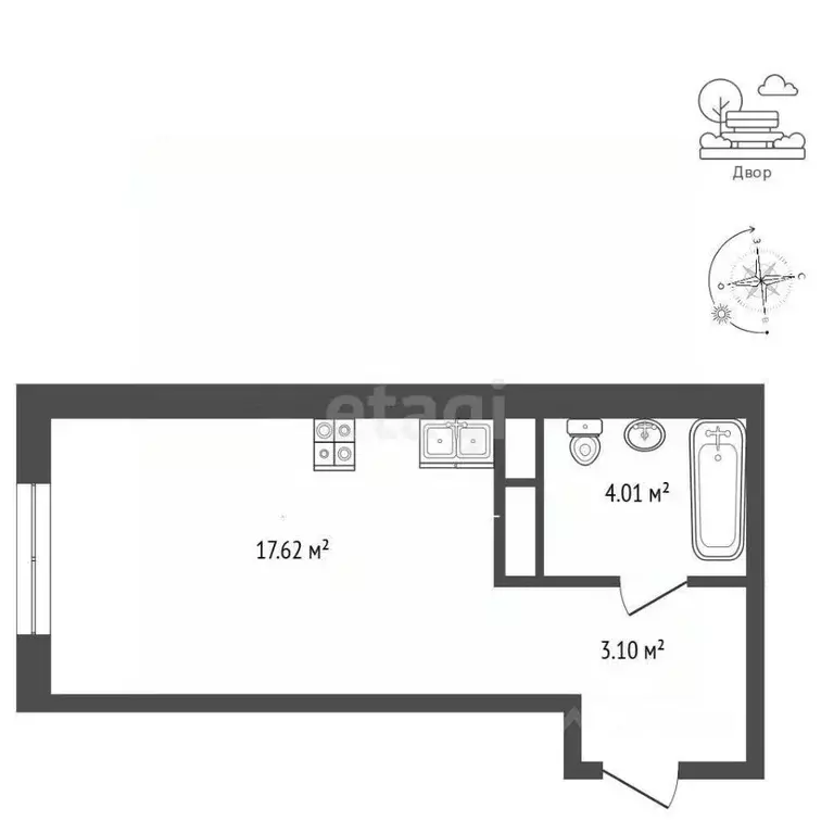 Студия Тюменская область, Тюменский муниципальный округ, с. Горьковка ... - Фото 1